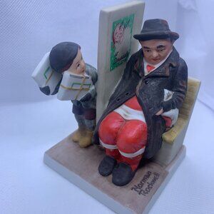 Santa On The Train | Dave Grossman, Miniature Norman Rockwell Figurine